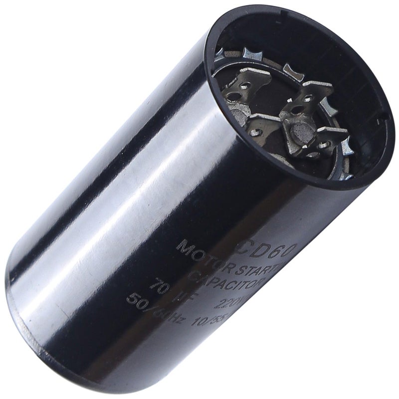 Seentech 70 uf/MFD 220-250 VAC ±20% CD60 Round Motor Start Capacitor 50/60 Hz AC Electric Motor Universal Fit for AC Motor Run or Fan Start and Cool or Heat Pump Air Conditioner - Image 1